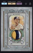 Topps MLB Bunt DIGITAL 22 Allen & Ginter Framed Mini Relic Bert Blyleven