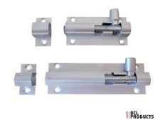 Aluminium Slide Bolt - Toilet - Bathroom - Door Latch / Catch - 50mm & 75mm Long