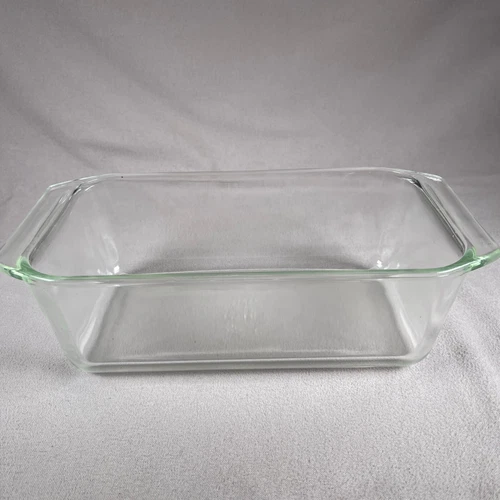 Pyrex Loaf Pan Baking Dish #215 B Clear 9x5x3 Vintage USA 1.5 qt