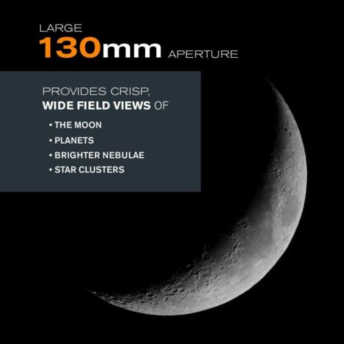 Celestron - AstroMaster 130EQ Newtonian Telescope - Fully-Coated Glass Optics - Picture 9 of 9