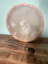 Cow Hide Shamanic Shaman Drum Round Ritual Music Sound Therapy 50cm