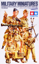 WW II GERMAN AFRICA CORPS LUFTWAFFE ARTILLERY CREW SET #35343 1/35 TAMIYA