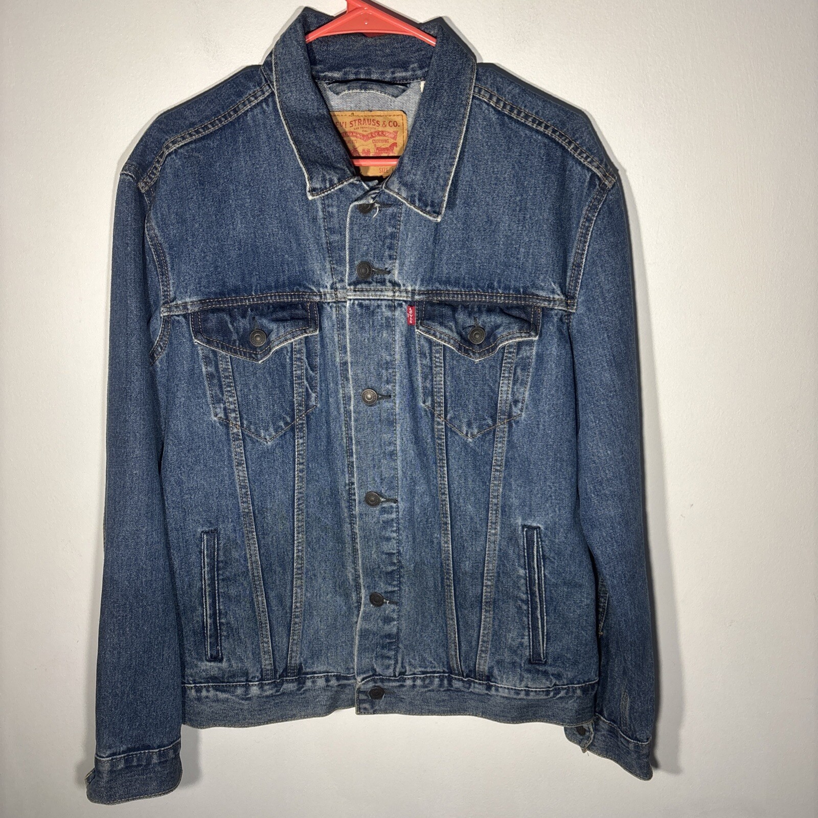 Levi's Men's Trucker Denim Jacket  LARGE Stonewash Blue