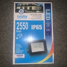 Image of Security flood light outdoor lamp 30W (=300W) Black Slimline 4000K WhiteLED IP65