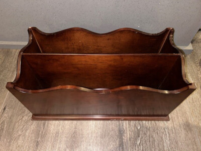 Bombay Company Solid Cherry Wood Magazine Rack Holder | eBay