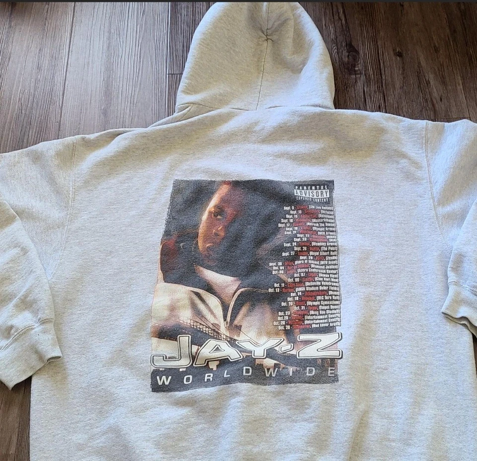 RARO 2000 Jay Z Kingdom Come Euro Promo Tour Sudadera con Capucha XXL Nas Denim Tears BBC Foto 2 de 4