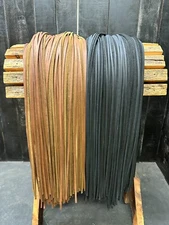 BLACK Genuine Leather Lace 1/4” x 72” Strip Cord Braiding String Lacing 6mm