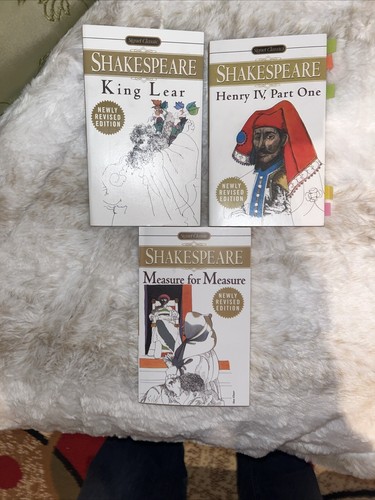 Signed Classic Shakespeare (3 Book Lot) King Lear, Henry IV,Measure For Measure