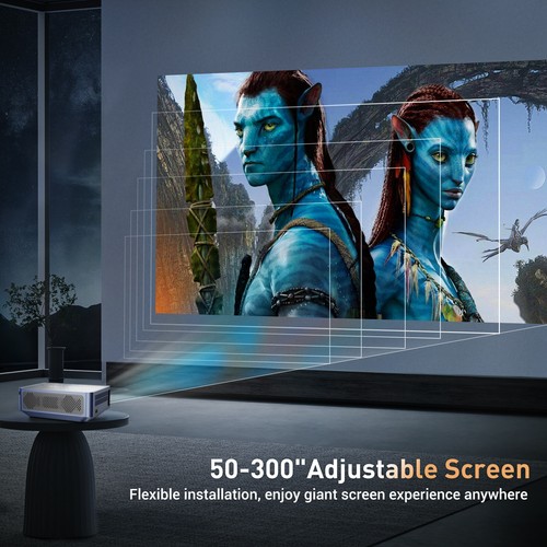 Portable Projector 12000 Lumen Mini Home Theater Cinema WiFi Bluetooth HDMI USB - Picture 3 of 11