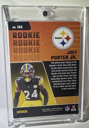 Joey Porter jr 2023 Zenith #155 (RC) Touchdown 1/1 !!! - 第 7/7 張圖片