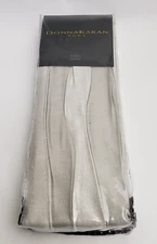 Donna Karan Home King Pillow Sham (1) Silver Tidal Collection Two Tone Pleated