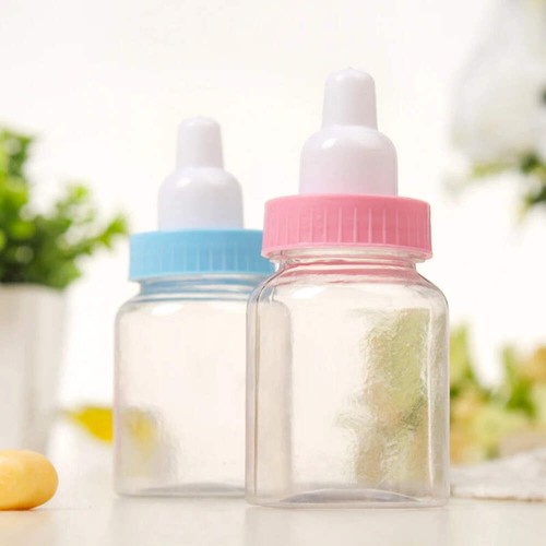 60pcs Mini Feeding Bottles Girl Boy Baby Shower Favor Boxes Package Christening