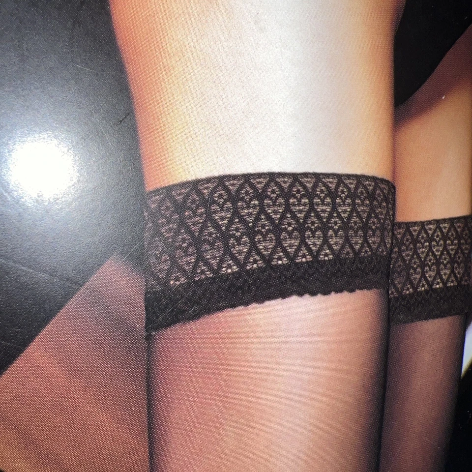 VICTORIA'S SECRET Very Sexy Glamour Lace Thigh High Nylons Size small A 15 WHITE - Image 2 of 3