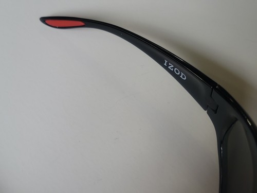 IZOD Sunglasses IZ104 Black/RED 67-15-119 Sport Wrap - Picture 4 of 12