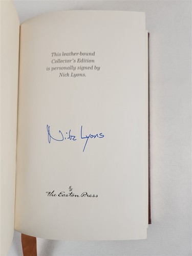 Bright Rivers Nick Lyons EASTON PRESS 1995 Leather Cover (Signed By Author) - Picture 7 of 9