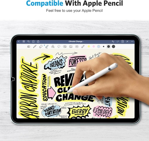 Protector de pantalla de vidrio templado para Apple iPad Mini (A17 Pro) 2024 A2995/A2996/A2993 - Imagen 2 de 7