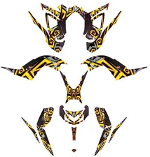 Fits Yamaha Raptor 700R Graphics Kit 2013 TO 2024 decal KIT stickers