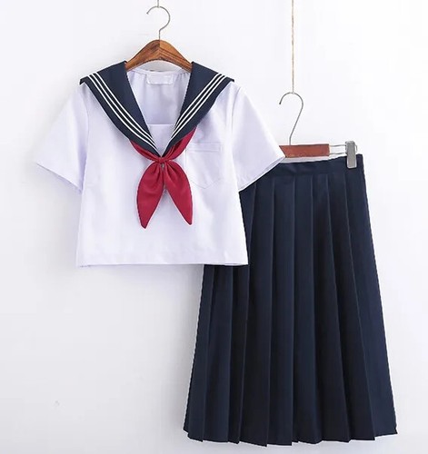 White Schoolgirl Uniform Class Navy School Uniforms Students Clothes For Girls - Picture 28 of 34