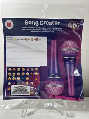 2021 McDonald's Sing 2 Family Happy Pack Create a Song Redshore Maze Canada NIP