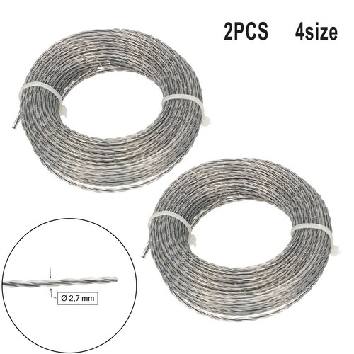 2 Sets Core-reinforced Grass Trimmer Line 2.0 - 3.0 mm x 15m (30m) Line Spool - Picture 2 of 58