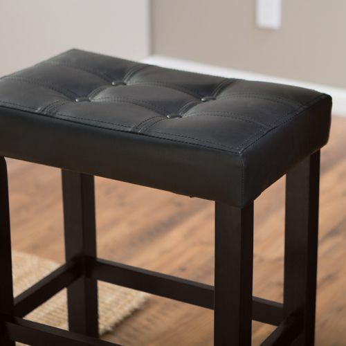 Finley Home Palazzo Faux Leather 32 In Saddle Seat Barstool bar stool