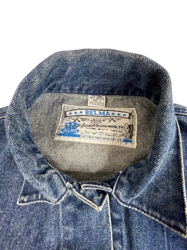 Vintage Belma lange blaue Jeansjacke Damen S Trenchcoat übergroß - Bild 3 von 9