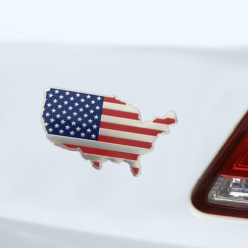 2Pcs Car Truck 3D Metal USA Flag Sticker American Decal Body Emblem Accessories - Foto 6 di 13