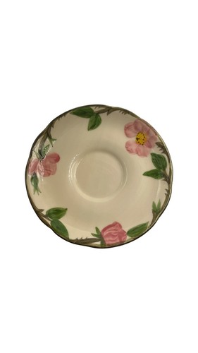 Vintage Franciscan Desert Rose Tea Cup and Saucer USA 4” Diameter Pink Green - Picture 6 of 7