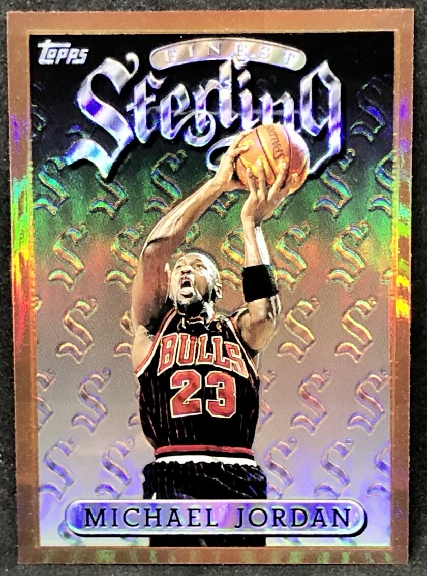 MICHAEL JORDAN 96-97 Topps Finest #50 STERLING BRONZE MICHAEL JORDAN 96-97 Topps Finest #50 STERLING BRONZE