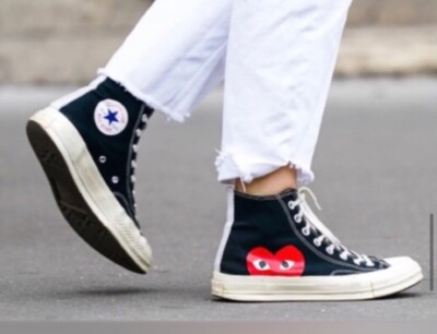 CONVERSE Comme des Garçons Play High-Top Sneakers NWOT
