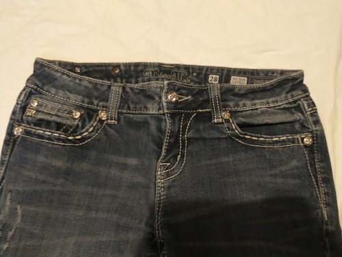 Womens Miss Me JE5734ER Easy Boot Distressed Low Rise Jeans Size 28 - Picture 4 of 11