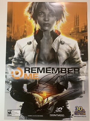 E3 2012 Remember Me 30th Anniversary Capcom Exclusive Dev Signed Poster RARE