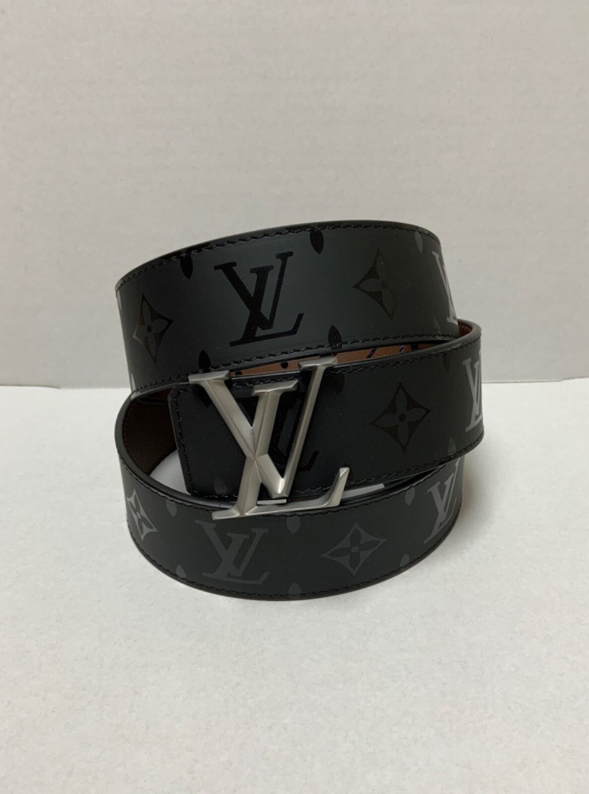 Louis Vuitton Reversible Monogram Belt Black Brown 40mm Size 100 