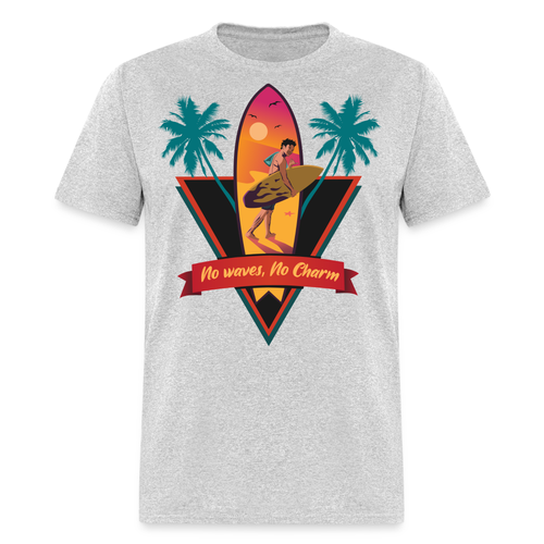 No Waves No Charm shirt Ocean Beach Surfing Lover Sunset T-Shirt Size S-6XL - Picture 14 of 40