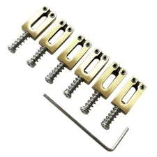 Brass Tremolo Bridge Saddles 10.5mm for Fender Strat Tele 6 String Guitar 