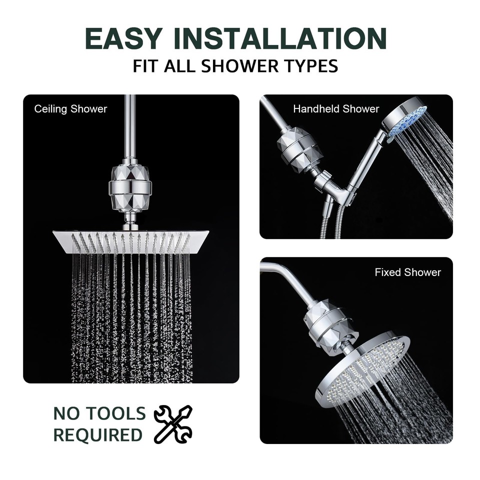 20Stage Shower Head Filter Perfect for Hard Water This High