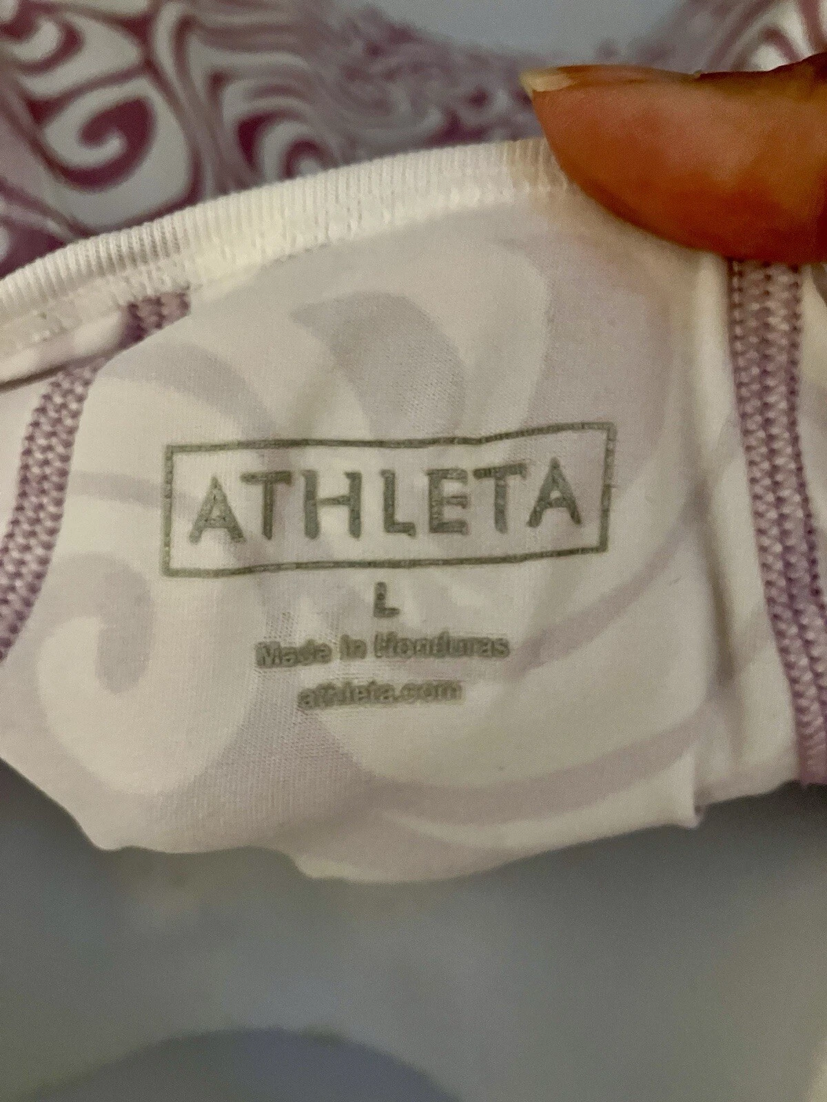 athleta activewear short sleeve swirls shirt