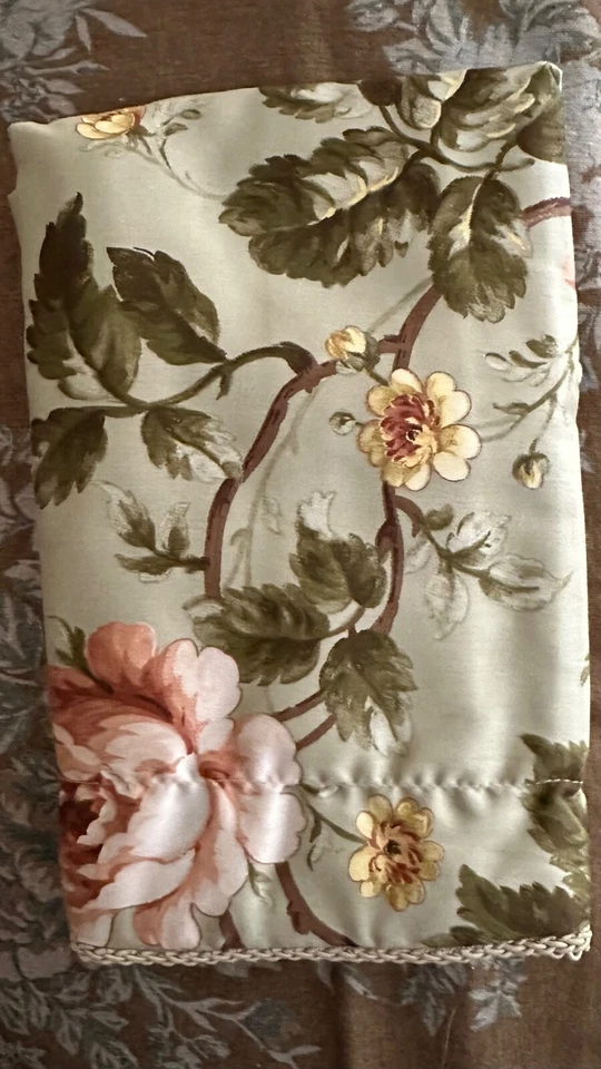 Ralph Lauren "Yorkshire Rose" Rosa Euro Sham 26" X 26" 100% Algodón Satén Foto 2 de 4