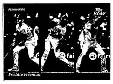 2023 topps black and white baseball freddie freeman frame rate #1