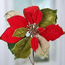 Factory Direct Craft 22 Inch Brown, Red and Green Burlap and Velvet