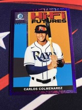 2022 Bowman Chrome Hi-Fi Futures Carlos Colmenarez Purple Mojo Refractor #/250