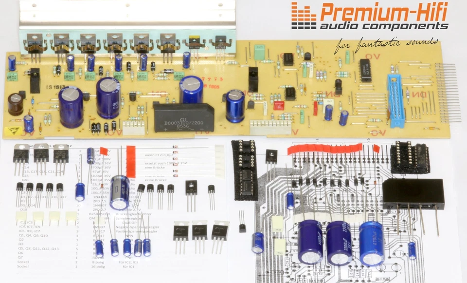 PREMIUM-HIFI Kit de reparación fuente de alimentación para Studer Revox B225