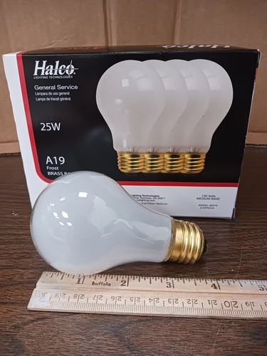 Halco 25 Watt Frosted General Service - 4 Bulbs - *NEW - Picture 2 of 4