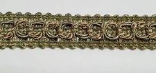 25 yards Lot 3/4" Braided Gimp Border Trim Fringe  - Putty Green