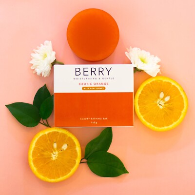 BERRY  Orange and Cinnamon Scented Soap (handmade with REAL HONEY )