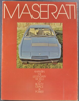 1975 1976 1977 1978 Maserati Khamsin Gran Turismo Brochure 1975 1976 1977 1978 Maserati Khamsin Gran Turismo Brochure