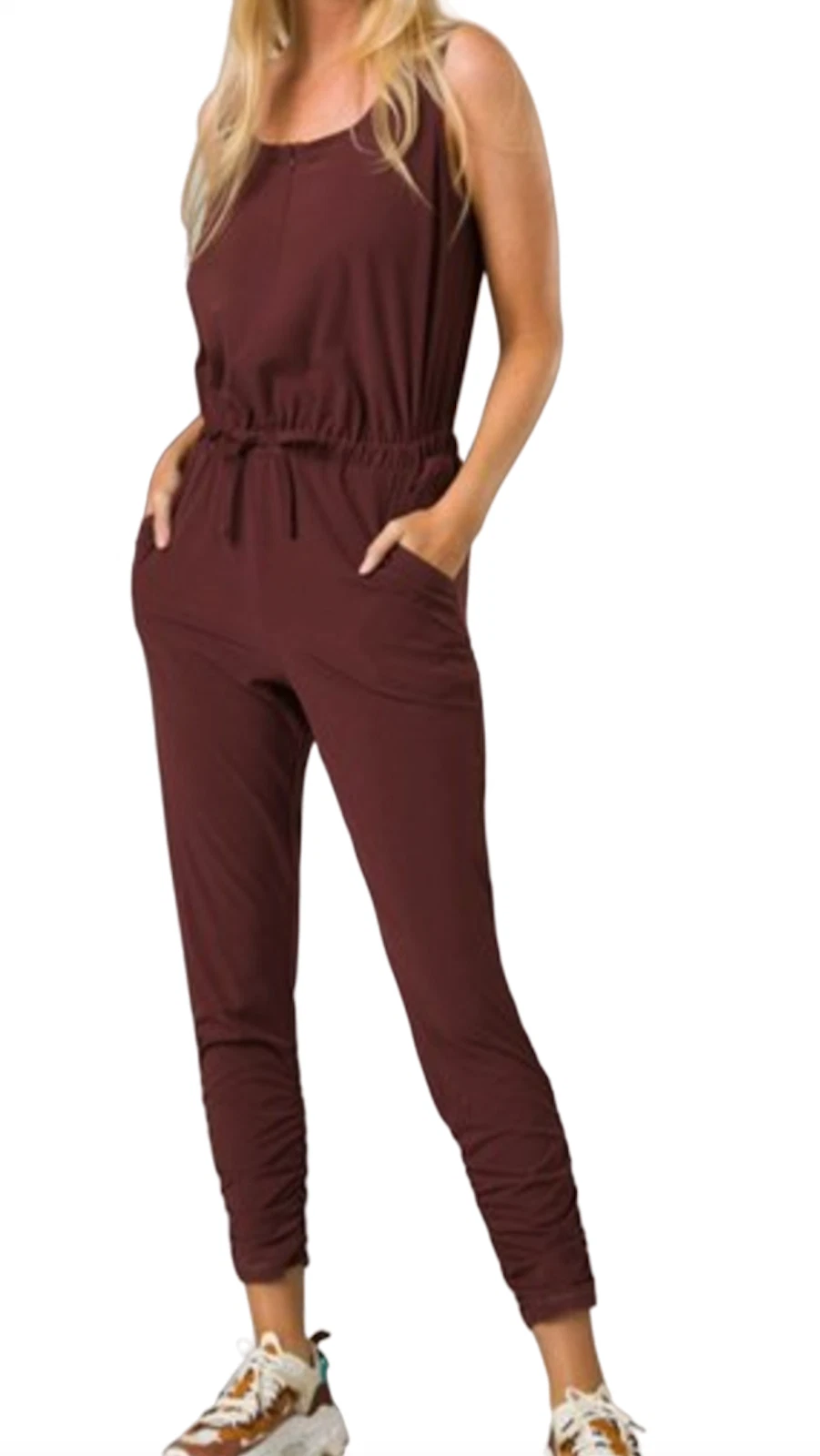 NEW PRANA CACAO RAILAY ONE PIECE TANK JUMPSUIT SIZE SMALL