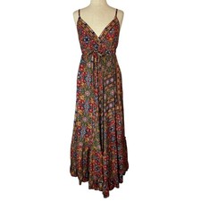 Me 2 Magic Maxi Dress Women's Sz M Bohemian Gypsy Festival Handkerchief Flowy