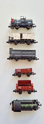 Fleischmann N 7889 Zugpackung Sonderserie 1992, 1 Lok +5 Güterw. 6Tlg ohOVP/2609