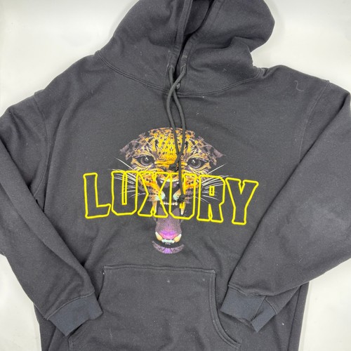 Fashion Nova Men's Hoodie Size XL Black Graphic Leopard Luxury Print Pullover - Bild 1 von 10